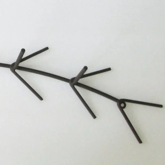 RUSTIC WROUGHT IRON COAT HOOKWALL RACK